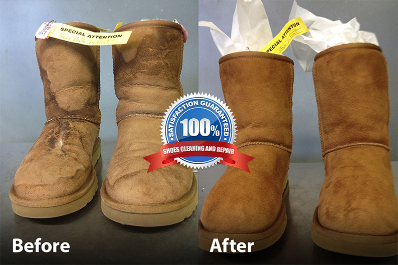 Ugg Boot Cleaning Before and After Photo